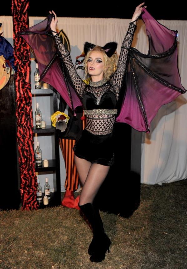 Lydia Hearst as a vampire for Halloween