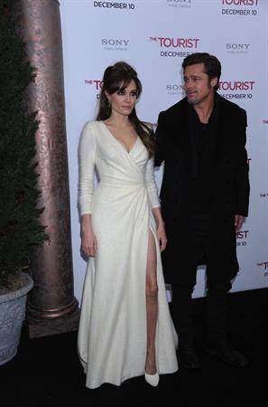 Angelina Jolie the Tourist world premiere in New York on December 6, 2010