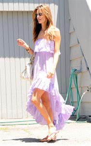 Alessandra Ambrosio leaving a house in Malibu 