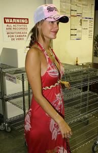 Alessandra Ambrosio shopping at Christian Audigier's Ed Hardy Store in Los Angeles 