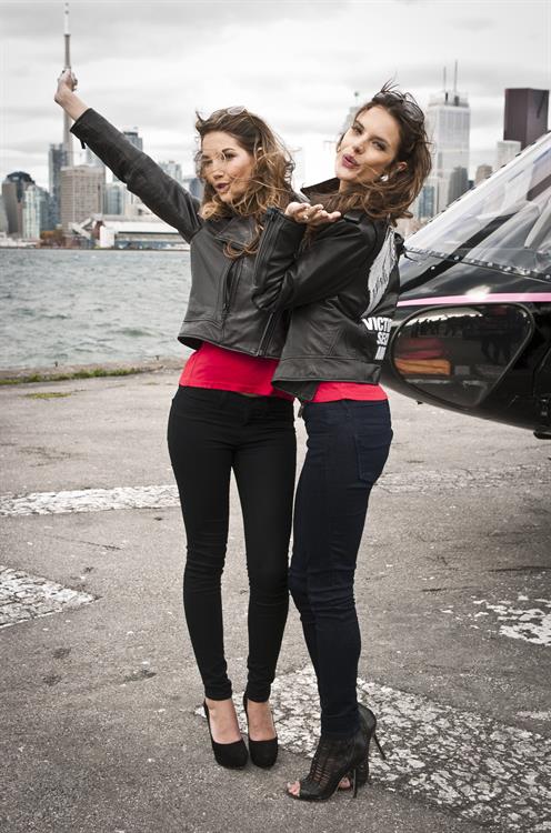 Alessandra Ambrosio the grand opening of a Victoria Secrets store in Toronto on October 28, 2010 