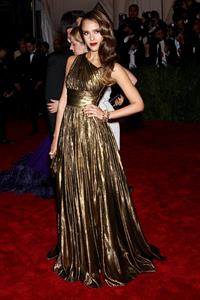 Jessica Alba Metropolitan Museum of Arts Costume Institute Gala on May 7, 2012