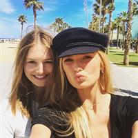 Romee Strijd taking a selfie