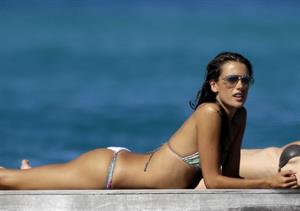 Alessandra Ambrosio Saint Barthelemy Candids on January 22, 2009 
