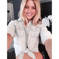 Martha Hunt taking a selfie