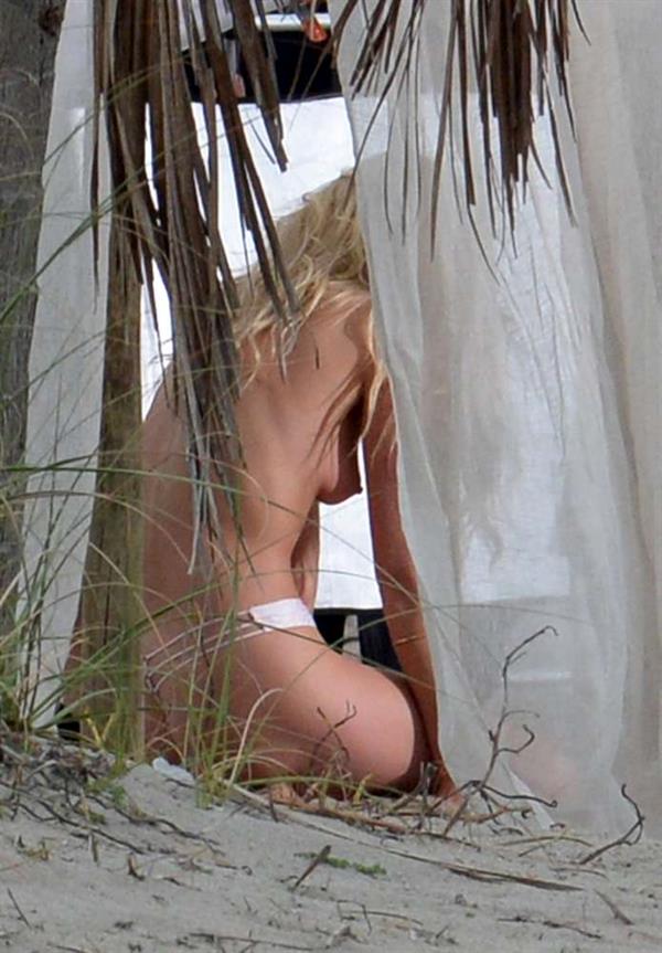 Elsa Hosk in a bikini - breasts