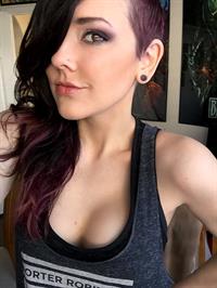 Darshelle Stevens taking a selfie