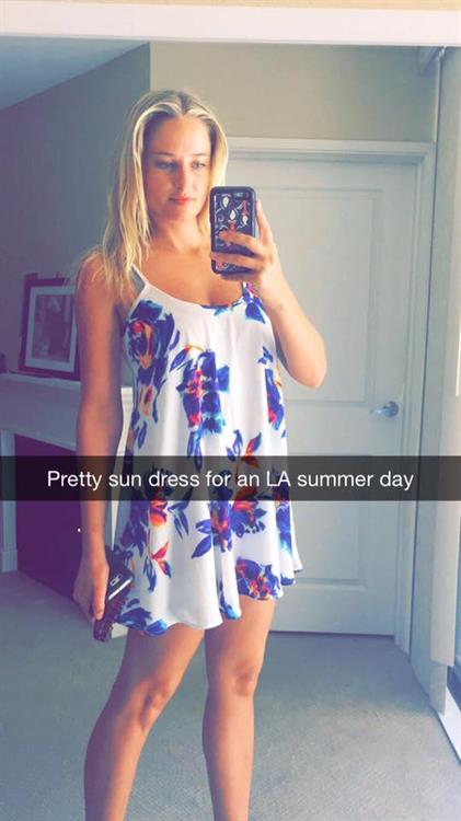 Genevieve Morton taking a selfie