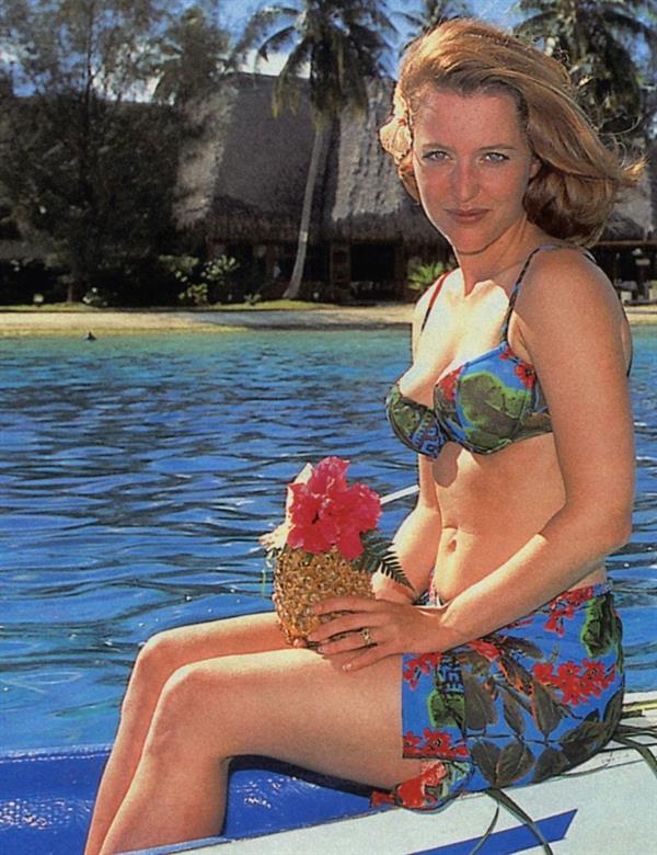 Gillian Anderson in a bikini