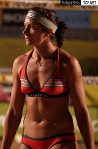 Misty Elizabeth May-Treanor is an American professional beach volleyball player best known for playing with Kerri Walsh in the Olympics in Athens 2004, Beijing 2008 and London 2012.

She also teamed up with Holly McPeak for the Sydney 2000 Olympics