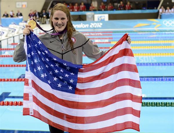 American Olympic Swimmer Missy Franklin won Gold in the 2012 Olympics
