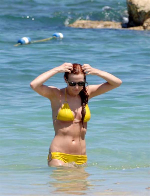 Ashlee Simpson in a bikini