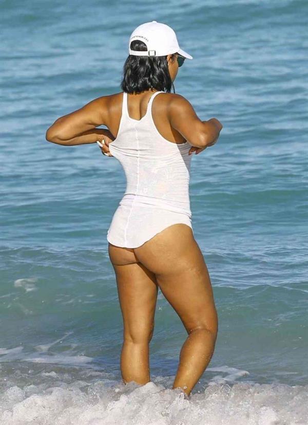 Christina Milian in a bikini - ass