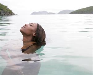 Violet Budd in a bikini