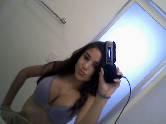 Angie Varona taking a selfie