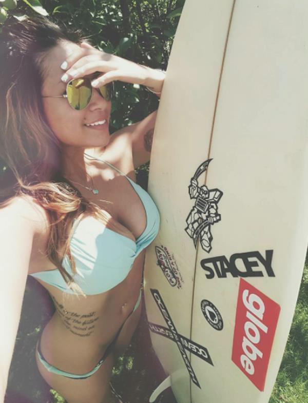 Alicia Michaela in a bikini taking a selfie
