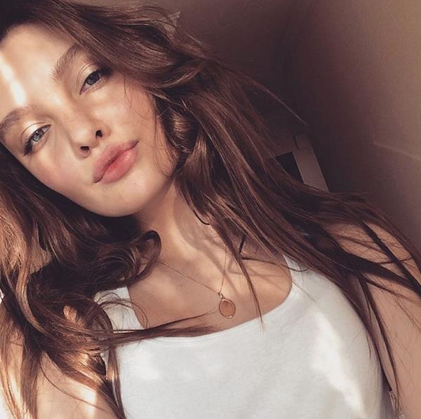 Polina Litvinova taking a selfie