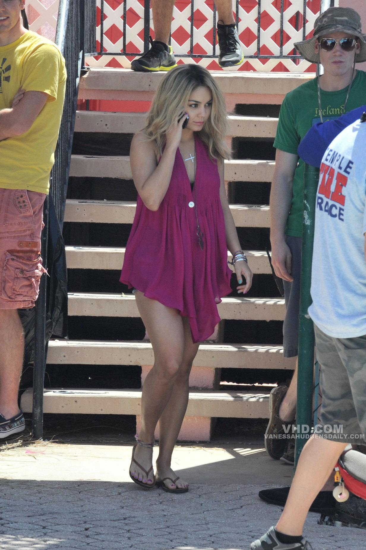 Vanessa Hudgens Bikini Pictures Selena Gomez, Vanessa Hudgens and Ashley Benson on the set of Spring Breakers on March 21, 2012