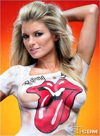 Marisa Miller in body paint - breasts