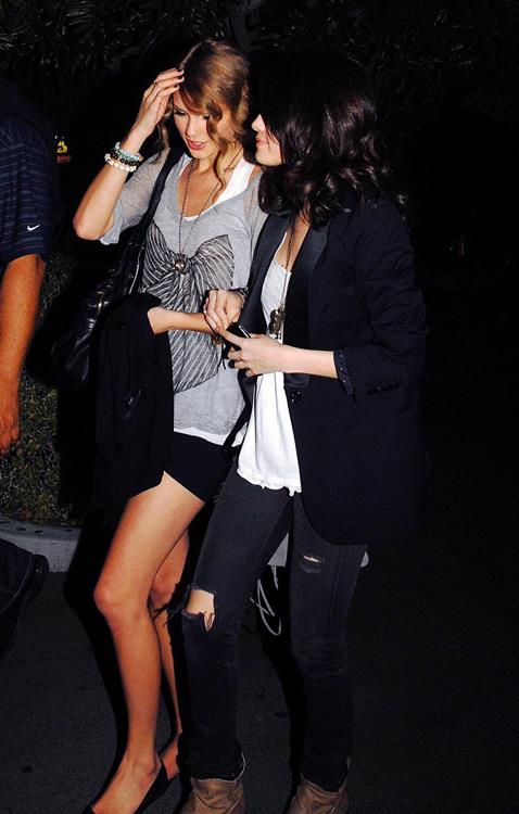 Selena Gomez Pictures Selena Gomez and Taylor Swift outside a bowling alley in Los Angeles