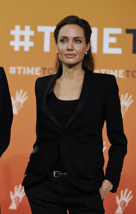 Angelina Jolie at the Global Summit To End Sexual Violence In Conflict June 12, 2014