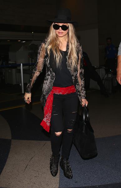 Fergie arriving at LAX, June 11, 2014