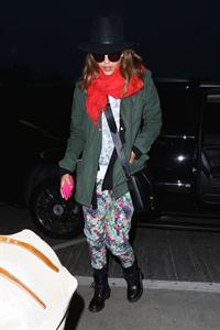 Jessica Alba arrives for an early morning flight at LAX, June 10, 2014