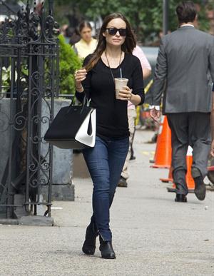 Olivia Wilde steps out with an iced coffee in NYC, June 10, 2014