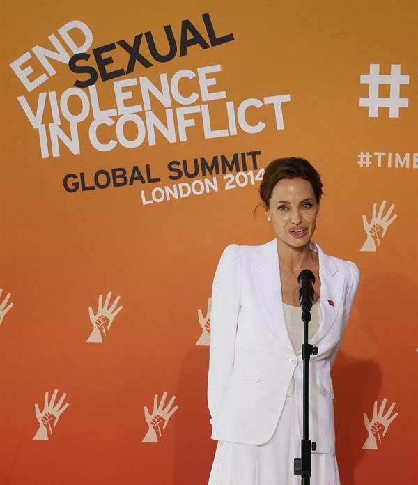 Angelina Jolie Global Summit To End Sexual Violence In Conflict June 10, 2014