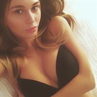 Lily Ermak in lingerie taking a selfie