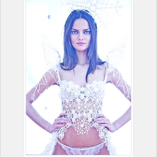 Barbara Fialho in lingerie