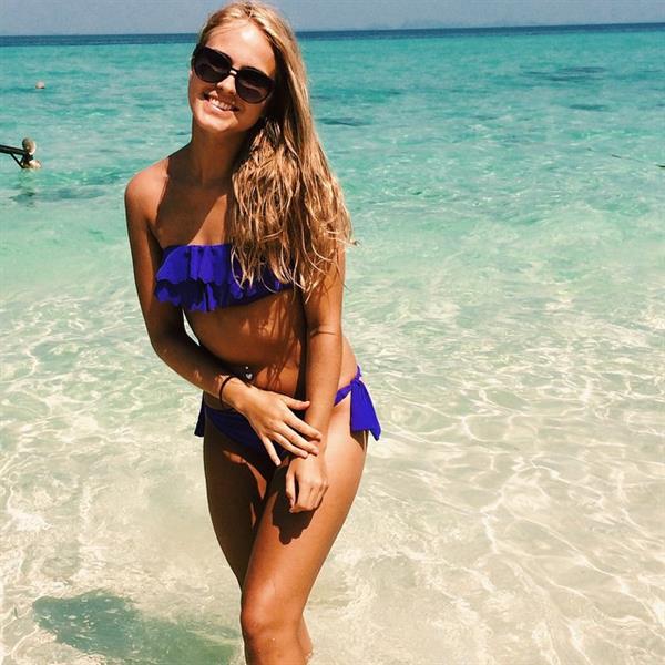 Emilie Voe Nereng in a bikini