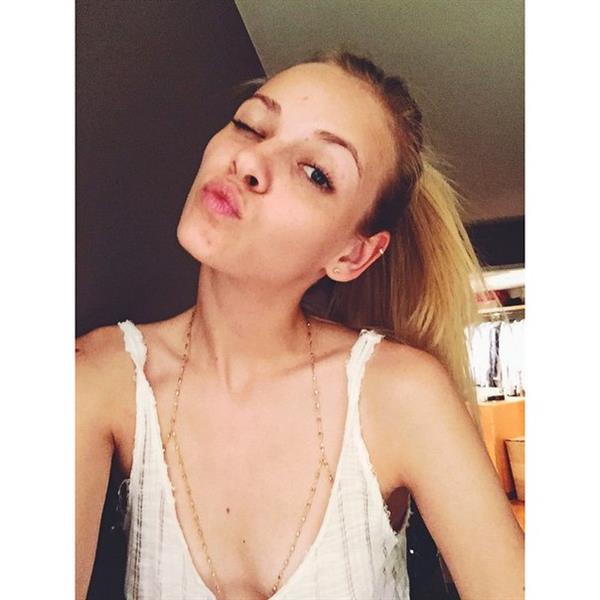 Ginta Lapina taking a selfie