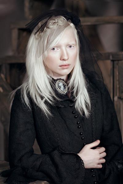 Beautiful albinos model