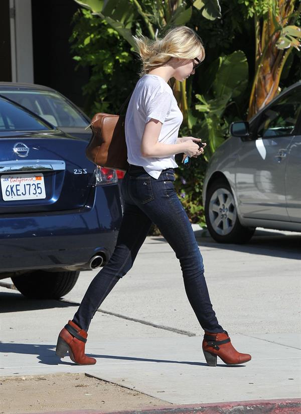 Emma Stone out walking in Hollywood - August 29, 2012