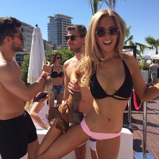 Nicola Hughes in a bikini