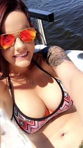 Anonymous in a bikini taking a selfie