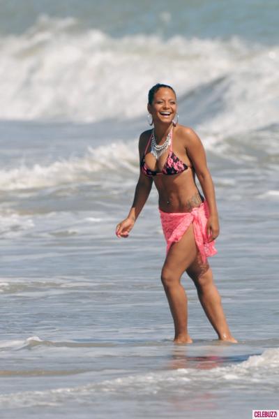 Christina Milian in a bikini