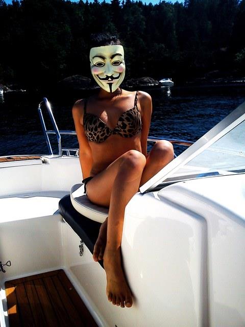 Anonymous in a bikini
