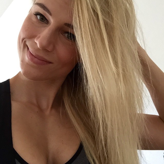 Adrienne Koleszár taking a selfie