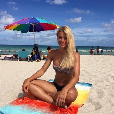 Adrienne Koleszár in a bikini