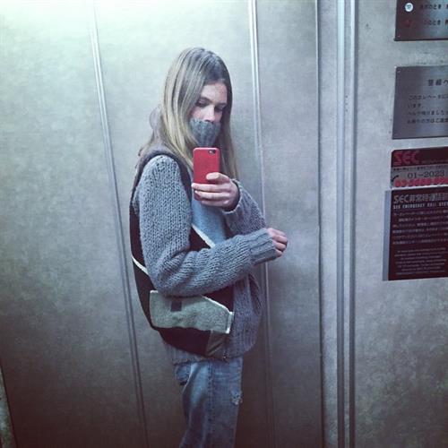 Caroline Brasch Nielsen taking a selfie