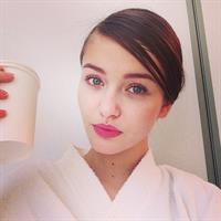 Kristina Romanova taking a selfie