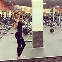 Yanet Garcia in Yoga Pants taking a selfie and - ass