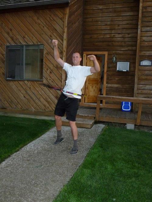 teaching a hula hoop how to dougie
