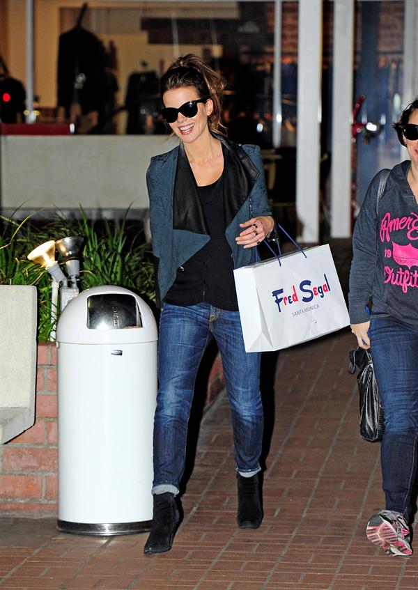 Kate Beckinsale was spotted shopping with a friend at Fred Segal in Santa Monica January 29, 2013