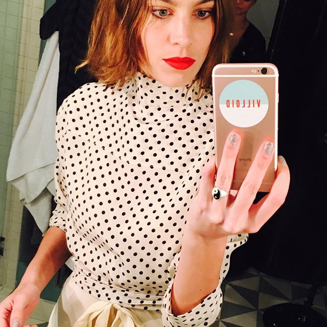 Alexa Chung taking a selfie