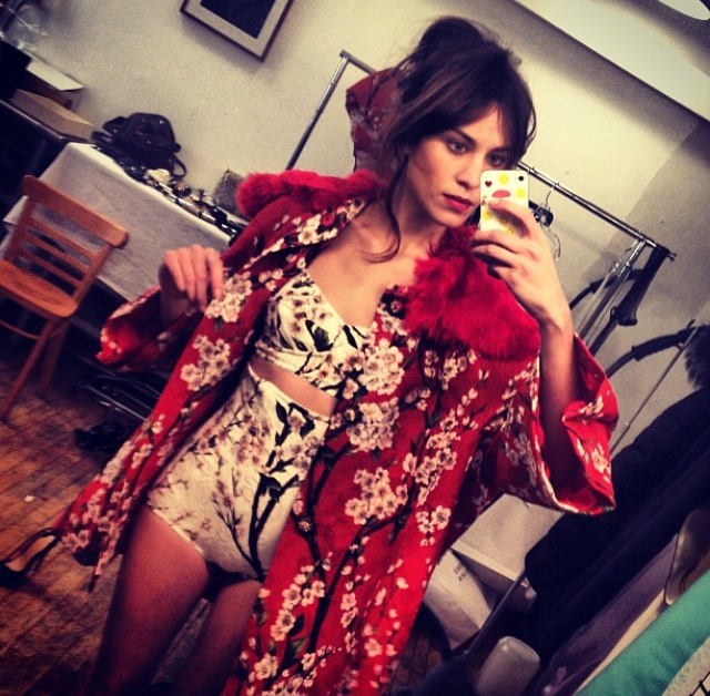 Alexa Chung taking a selfie