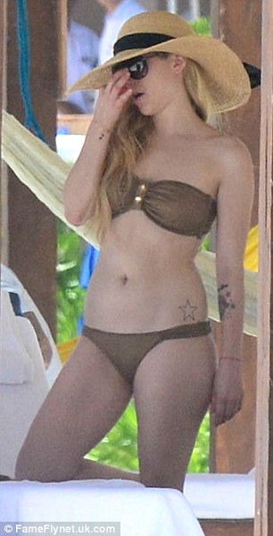 Avril Lavigne in a bikini