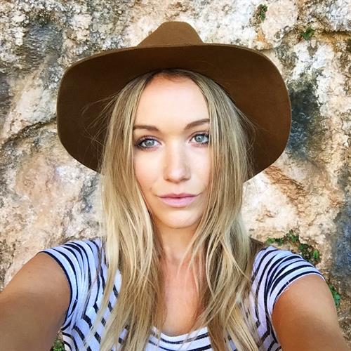 Katrina Bowden taking a selfie